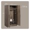 65-Inch Freestanding Tall Cabinet with Clothing Rod and Shelves for Bedroom or Kitchen Storage